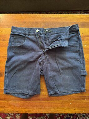 Rusty Men's Carpenter Cargo Shorts Size 32 Navy Utility